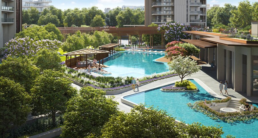 Birla Arika — clubhouse pool deck